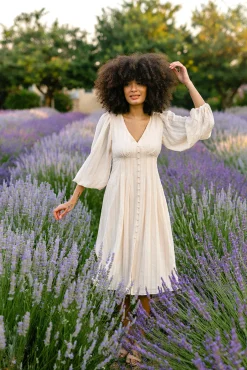 Valerie Buttoned Midi Dress