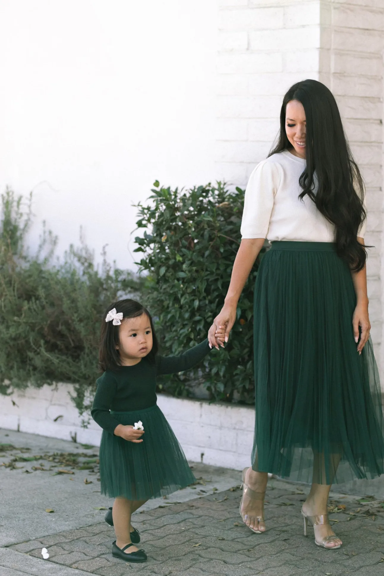 Vienna Pleated Tulle Midi Skirt