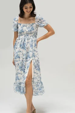 Zoey Smocked Midi Dress