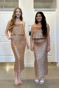 Zoya Sequin Midi Skirt